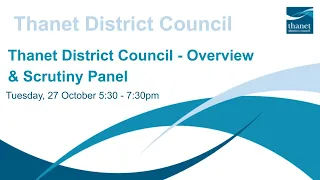 Thanet District Council - Overview & Scrutiny Panel - 27 October 2020