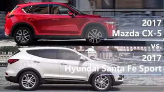 2017 Mazda CX-5 vs 2017 Hyundai Santa Fe Sport (technical comparison)