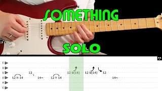 SOMETHING - Guitar lesson - Guitar solo (with tabs) - The Beatles - fast & slow