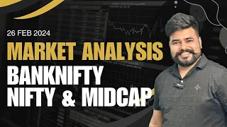 Market Analysis for 26th Feb 2024 | Trading Levels for Monday | Banknifty and Nifty Prediction