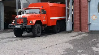 Odesa emergency vehicles responding: Fire trucks, ambulances, police (compilation)