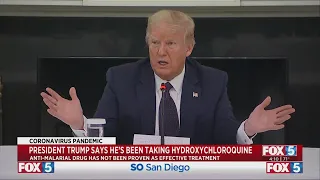 Trump Says He's Been Taking Hydroxychloroquine