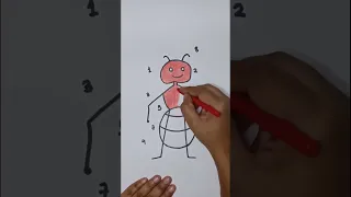 Ant Drawing Step by Step /How to Draw an Ant #kidsdrawing #kidsvideo #painting #drawing