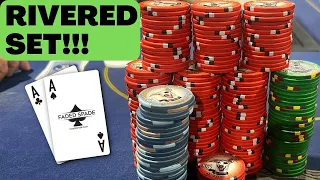 I RIVER A SET AND GO FOR IT ALL!!! -  Kyle Fischl Poker Vlog Ep 169