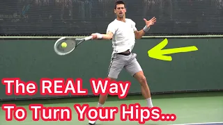 The REAL Way To Turn Your Hips On Your Forehand (Pro Tennis Technique Explained)