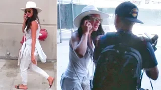EXCLUSIVE - Nicole Scherzinger Goes OFF On Photographer At LAX After Rocking Romania