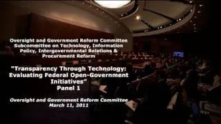 "Transparency Through Technology: Evaluating Federal Open-Government Initiatives" Panel I