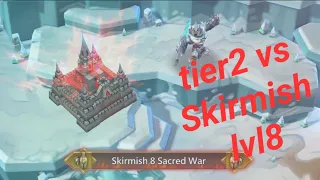 Skirmish 8 - Scared war Vs  tier 2 troops -Lords mobile - Scorpian gaming