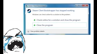 Problem 1 (Steam Client Bootstrapper has stopped working)