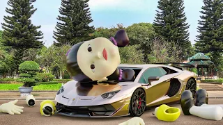 Squid Game in Real Life - Green Light Red Light - Giant Doll vs Lamboghini Car | Action Boy