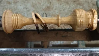 Woodturning _ making a piece of wood with 2 rings