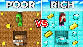 Poor Mikey Cave vs JJ Rich Cave in Minecraft ! - Maizen