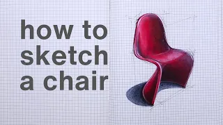 How to sketch the iconic Verner Panton chair!