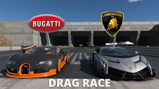 DRAG SERIES Veyron Super Sport vs Lamborghini Veneno 🔥🔥 GRAN TURISMO 7