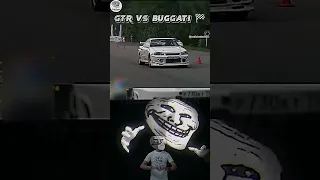 BUGGATI Vs SKYLINE🏁🏁🏁 || WAIT GOR BOOST🔥 || GTR❤️‍🔥 || TROLL CHATTER ||#trending #viral #trollface