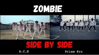 [PRISM KRU] 에이스(A.C.E) - ZOMBIE Dance Video (Side by Side Comparison)
