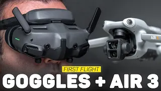 DJI Goggles 3 & DJI Air 3 First Flight With RC 2 - How Is This Helpful?