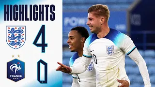 England U21 4-0 France U21 | Smith Rowe, Madueke, Ramsey & Jones Run Rampant! | Highlights