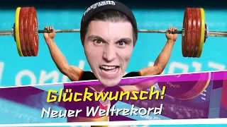 Vier Youtuber heben GEWICHTE & einer BRICHT DEN WELTREKORD