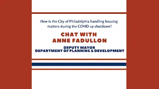 GPAR Chat with Anne Fadullon, Deputy Mayor, Department of Planning & Development - 4/21/2020