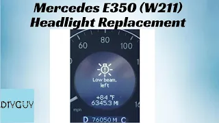 2005-2009 Mercedes E350 (W211) Headlight bulb replacement