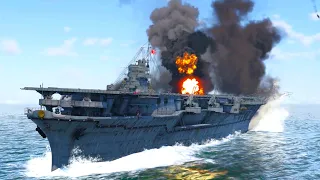【WarThunder】aircraft carrier  Shokaku vs 12 Dive bomber