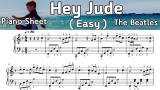 Hey Jude / Easy Piano Music Sheet / The  Beatles / By SangHeart Play