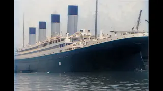 The Titanic before and after the disaster, like you've never seen before in color! [A.I. enhanced]