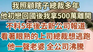 我照顧瞎子總裁多年，他初戀回國後我拿500萬離開，不料5年後去新公司報道，看著眼熟的上司總裁想逃跑，他一聲老婆，全公司沸騰！#落日溫情#中老年幸福人生#幸福生活#中老年生活#生活經驗#花自芬芳