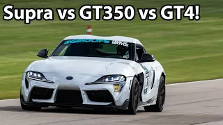 2020 Toyota Supra Chasing Shelby GT350 & Cayman GT4! Track Day Fun Battles