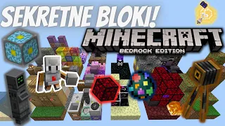 SEKRETNE BLOKI W MINECRAFT BEDROCK EDITION! | BSM37