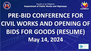 Procurement Livestream for DPWH Davao del Norte - DEO on May 14, 2024 (Civil Works and Goods)
