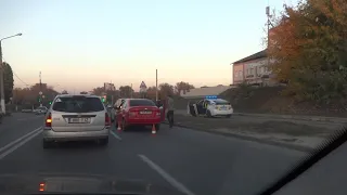 ДТП за рынком "Барабашово"_видео ГородХ_17_10_2018