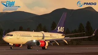 MSFS 2020 - PMDG 737 | Visual approach in Alesund, Norway