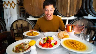 Secret Greek Taverna!! ATHENS CENTRAL MARKET Street Food Tour - Seafood + AMAZING Pork Chops!!