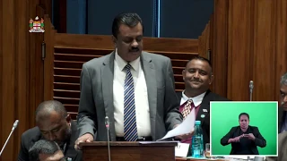 Fijian Minister for Employment delivers his Ministerial Statement