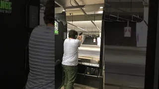 Firing my desert eagle .50AE at indoor range.