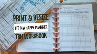 How to Print & Resize The Budget Mom Workbook to fit inside a Happy Planner