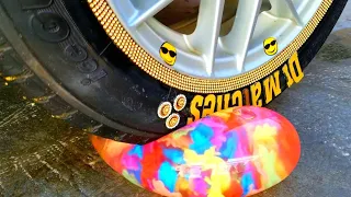 Crushing Crunchy, Squishy & Soft Things by Car! - Experiment: Car Vs Orbeez Vs Food vs more