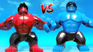 Blue Hulk vs. Red Hulk: Epic Transformation and Face-off in LEGO Marvel Superheroes