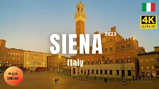 [Siena 2023] 4K Walking Tour| Italy| Siena at sunset