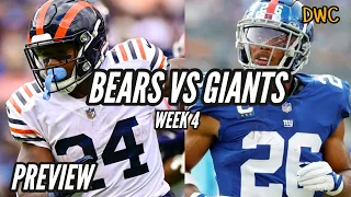 BEARS VS GIANTS WEEK 4 PREDICTIONS || Can Fields Bounce Back??