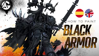How to paint BLACK Armour ⚫️ / Como Pintar Armadura NEGRA ⚫️ "Abaddon" "Black Templars" "Iron Hands"