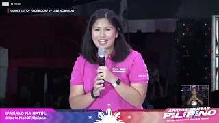 Robredo sisters introduce their mom in miting de avance