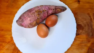 Do not eat any bread! Try this easy and quick sweetpotato and egg recipe😊