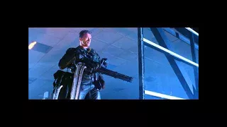 Terminator II - Judgment Day (1991) Minigun Scene HD