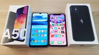 SAMSUNG GALAXY A50 VS IPHONE 11 - СТОИТ ЛИ ПЕРЕПЛАЧИВАТЬ? ПОЛНОЕ СРАВНЕНИЕ!