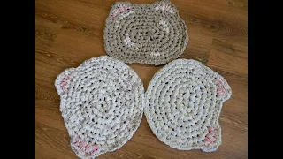 Easy Cat Rag Rug or Place Mat Tutorial Part 1