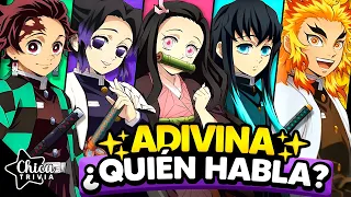 ADIVINA LA VOZ DEL PERSONAJE DE KIMETSU NO YAIBA 👺⚔️🌊| Doblaje Latino de Demon Slayer | Voces de KNY