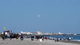 SpaceX Falcon 9 B1077 Cygnus NG-20 Launch and Landing From Cocoa Beach in 4k